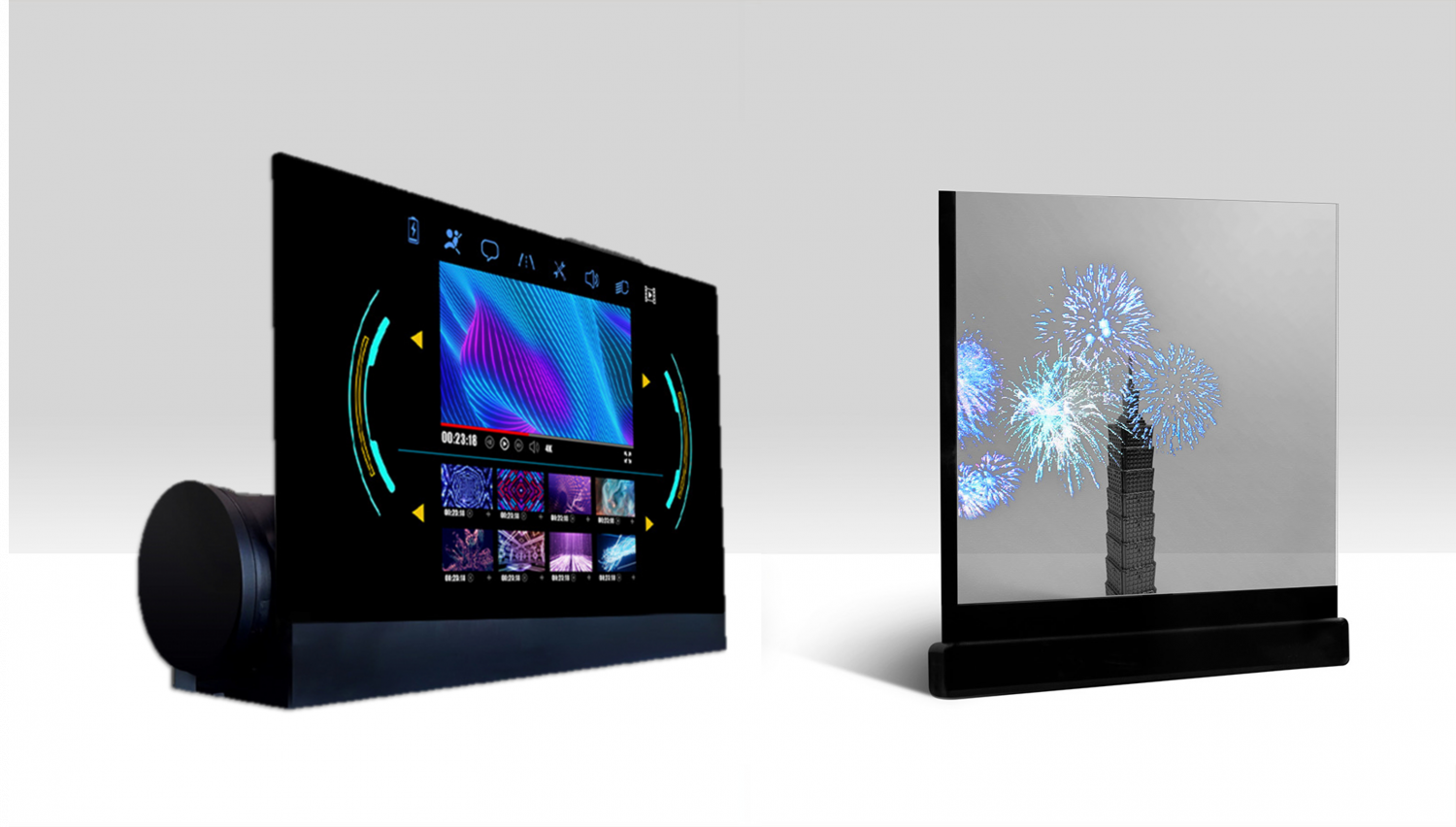 可捲式、折疊性、高透明